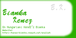 bianka kenez business card